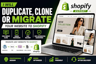 duplicate shopify store, clone shopify website, copy shopify and migrate website