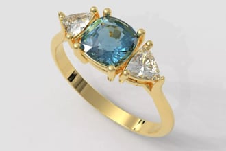 design custom 3d engagement ring cad, jewelry model and realistic rendering