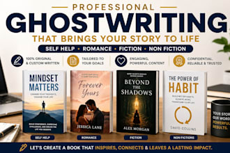 be your expert ghostwriter for romance fiction and non fiction books