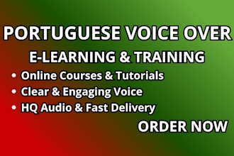 record a clear european portuguese e learning voice over