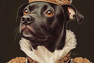 draw memorial pet portrait from photo