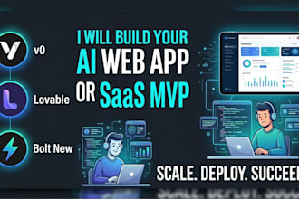 build an ai web app or saas mvp using v0, replit, lovable, and bolt new