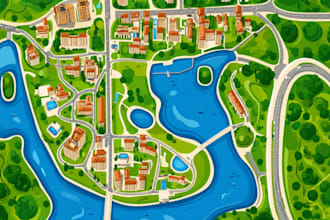 design a custom tourist map, travel map and vector map illustration