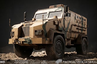 create high quality game ready 3d vehicle and hard surface military asset