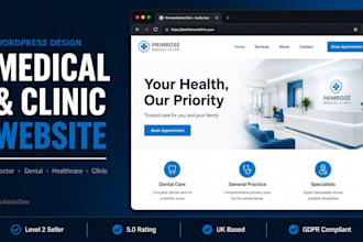 design medical website healthcare clinic doctor wordpress site