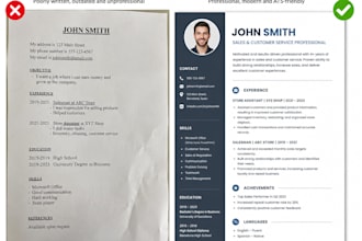 transform your old CV into a professional resume