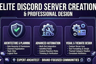 build a professional discord server for gaming, streaming, or business