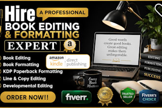 do book editing manuscript, developmental book editor, ghostwriter, amazon kdp