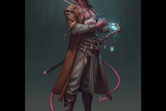 dnd party and dnd character art
