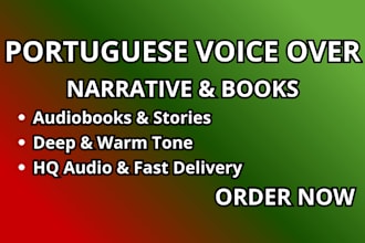 record a deep european portuguese narrative voice over
