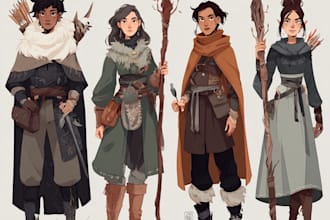 draw your dnd group party illustration