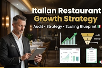 create a full marketing strategy and growth plan for italian restaurants