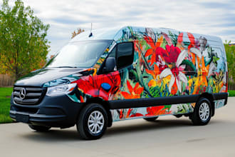 professional van wrap, vehicle wrap, car wrap design