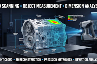 develop computer vision 3d scanning object measurement and dimension analysis