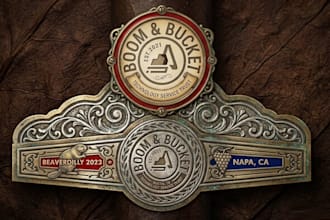 do vintage cigar label, cigar band, ring and cigar box logo design