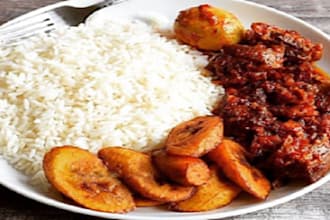 make rice and stew with four meat