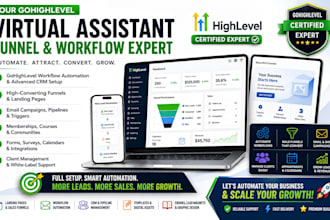 be your gohighlevel virtual assistant ghl va expert for funnel workflow automati