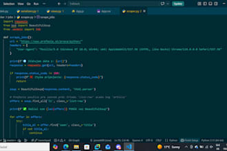 do python web scraping, data extraction and automation