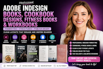 do adobe indesign books cookbook designs fitness books and workbooks
