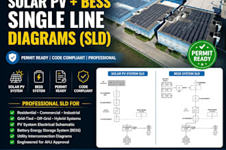 design permit ready solar pv bess single line diagrams sld