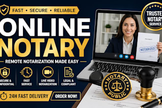 provide fast online notary remote notarization service USA UK notary public