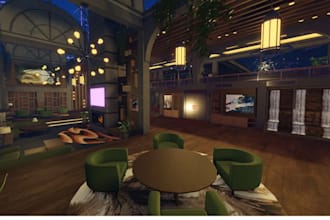 build high quality roblox lobby, cafe, map, and custom game world