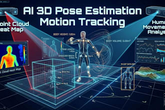 develop 3d pose estimation motion tracking and human movement analysis systems