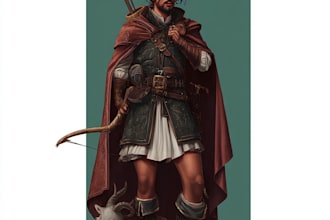 create a 2d character and dnd character art