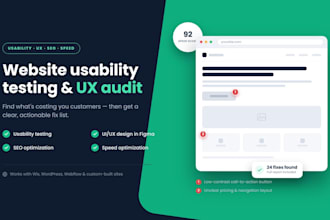 do website usability testing, UI UX design and SEO optimization