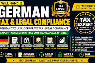 handle german tax law, corporate tax and legal compliance matters