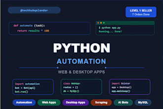 develop python automation scripts, web and desktop apps