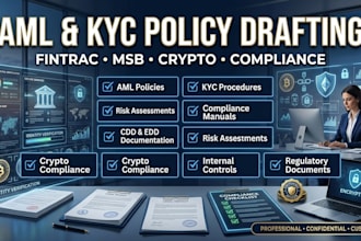 draft policies for your business ie aml, kyc and etc