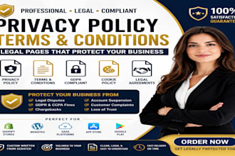 write privacy policy terms and conditions gdpr legal pages for your website
