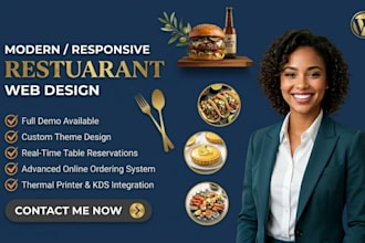 design wordpress ecommerce website, menu catering website, online food ordering
