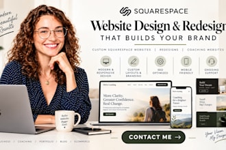 redesign squarespace coaching website or build squarespace website development