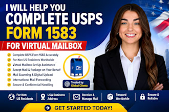 assist non US residents with usps form 1583 virtual mailbox