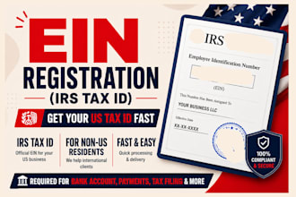 get irs ein number for US, non US residents, llc owners, shopify store owners