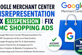 fix google merchant center misrepresentation fix gmc suspension fix shopping ads
