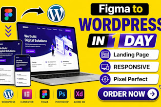 figma to wordpress conversion, responsive, fast loading