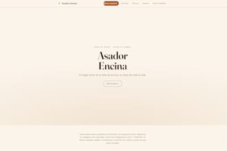 create a web for your menu for your restaurant