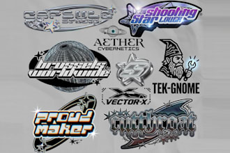 design streetwear y2k clothing brand logo for your brand