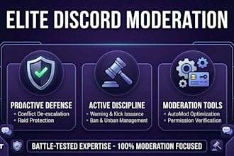 be your professional discord server manager and moderator