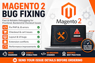 fix magento 2 bugs, errors, and frontend issues