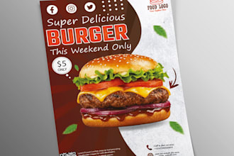 design restaurant and food menu, poster, flyer, brochure
