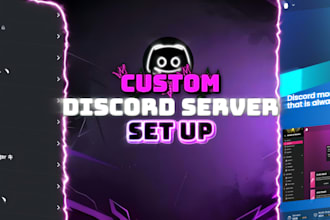 design a clean and professional discord servers