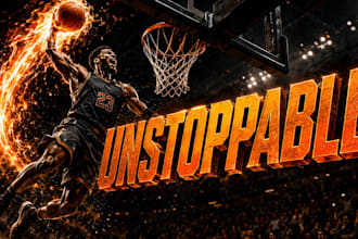 design 3d cinematic sports and gaming thumbnails