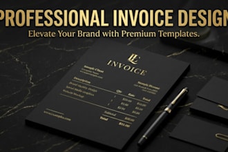 design a professional, editable and print ready invoice in PDF, word or excel