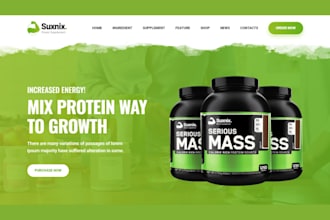 design supplement website  supplement store   supplement shopify peptide store