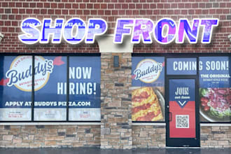 do premium shop front design for you