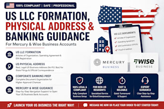 do mercury wise usa bank creation usa physical address proof of address llc